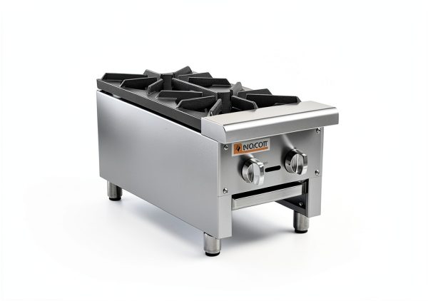 2 Burners Gas Stove, 12"X27" Propane and Natural Gas Commercial Hot Plate, 56,000 BTU Stainless Steel Wok Countertop Commercial Range Restaurant Equipment Gas Stove Burner for Outdoor Cooker-1