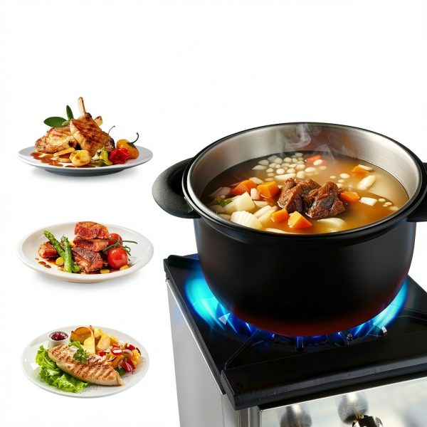 Commercial Single Stock Pot Stove HIPOPLLER 18" Iron Burner 90000 BTU-4