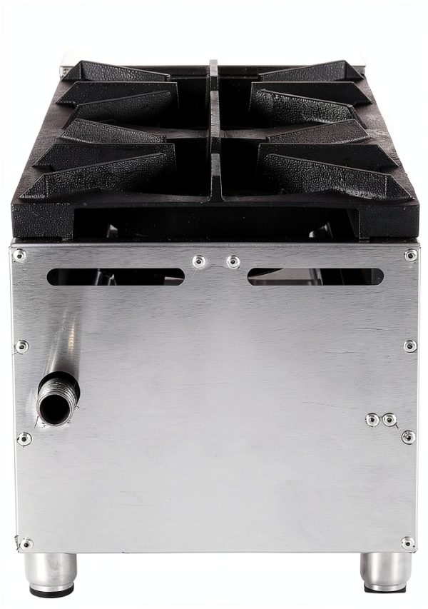2 Burners Gas Stove HOCCOT Dual Fuel Stainless Steel Hot Plate-1