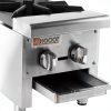 2 Burners Gas Stove HOCCOT Dual Fuel Stainless Steel Hot Plate-2