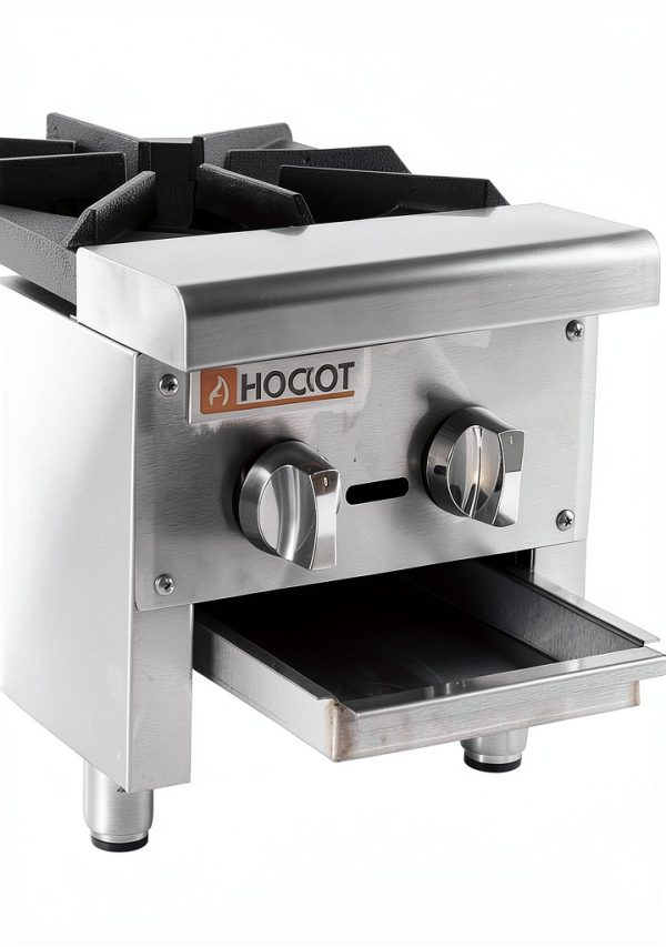2 Burners Gas Stove HOCCOT Dual Fuel Stainless Steel Hot Plate-2