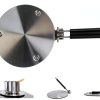 Foldable Embossed Induction Hob Heat Diffuser Upromax 8‑inch Stainless-0