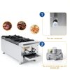2 Burners Gas Stove, 12"X27" Propane and Natural Gas Commercial Hot Plate, 56,000 BTU Stainless Steel Wok Countertop Commercial Range Restaurant Equipment Gas Stove Burner for Outdoor Cooker-3