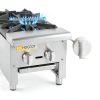 2 Burners Gas Stove, 12"X27" Propane and Natural Gas Commercial Hot Plate, 56,000 BTU Stainless Steel Wok Countertop Commercial Range Restaurant Equipment Gas Stove Burner for Outdoor Cooker-4