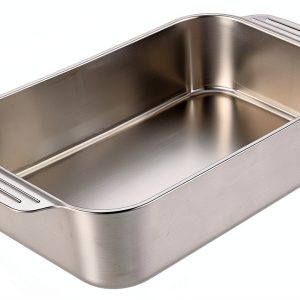 Grilled fish plate Stainless Steel Deep Pan 37CM by WJTZLBNSUY-0