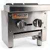 2 Burners Gas Stove HOCCOT Dual Fuel Stainless Steel Hot Plate-3
