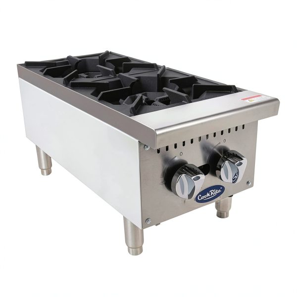 Atosa CookRite ACHP-2 12" Vertical Gas Hot Plate 2 Burner 64k BTU-0