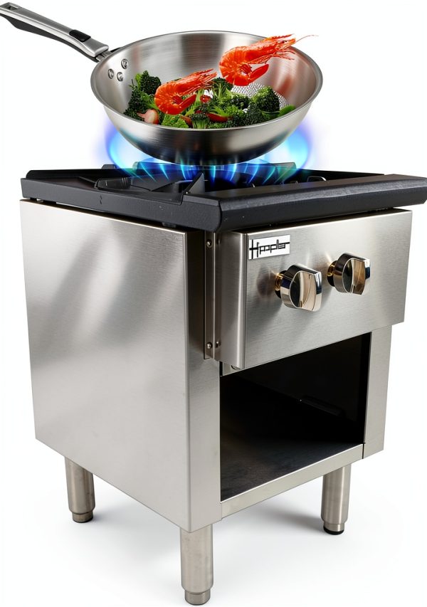 Commercial Single Stock Pot Stove HIPOPLLER 18" Iron Burner 90000 BTU-0
