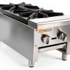 2 Burners Gas Stove HOCCOT Dual Fuel Stainless Steel Hot Plate-0
