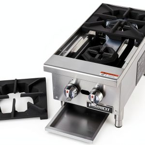 Patriot Gas Hot Plate 2-Burner 50,000 BTU 12-Inch Stainless Steel-0