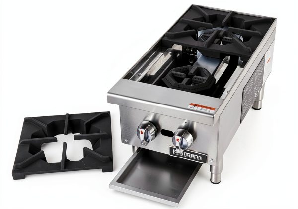 Patriot Gas Hot Plate 2-Burner 50,000 BTU 12-Inch Stainless Steel-0