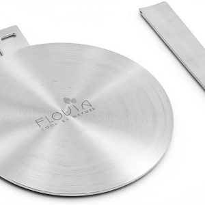 7.87″ inch Heat Diffuser Stainless Steel with Removable Handle, Induction Adapter Plate for Induction Electric Gas Glass Cooktop, Heat Transfer Conduction Plate, Defrosting Frozen Food-0